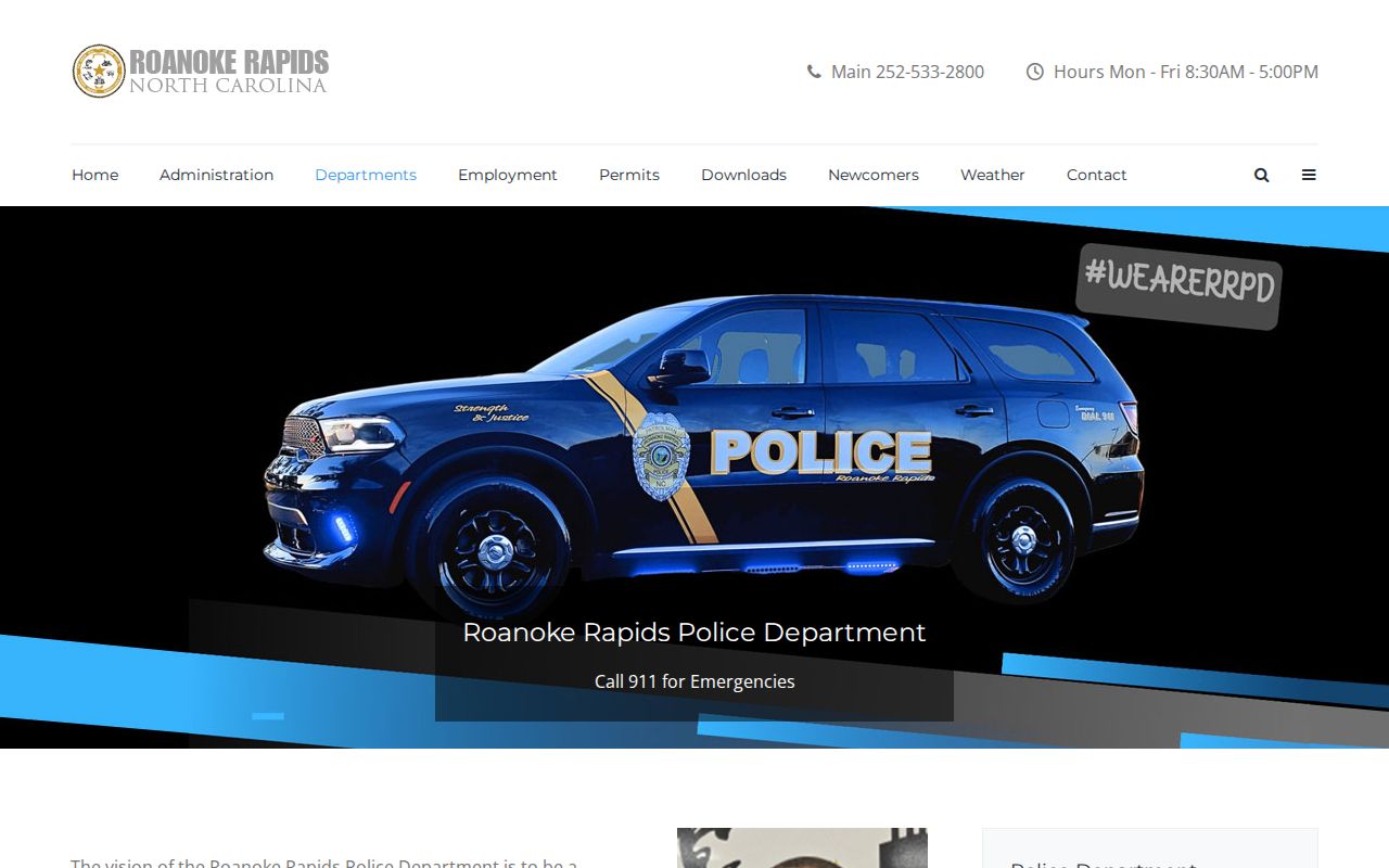 Roanoke Rapids Police Department official contact and news reference
